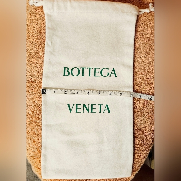 LG Bottega Veneta White Green Drawstring Dust Bag Wallet Shoe Cover Replacement - Picture 4 of 5